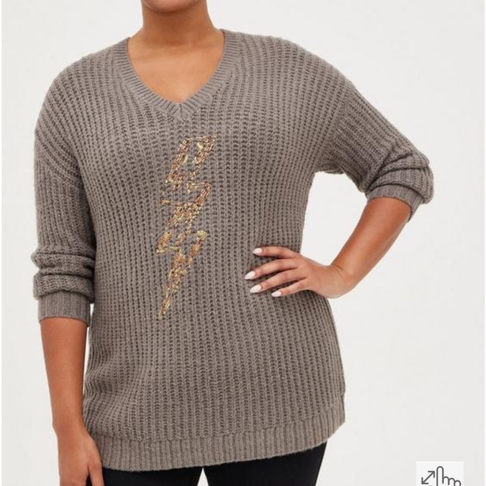 Torrid Chunky Pullover Tunic Length‎ Sweater Sz 1X